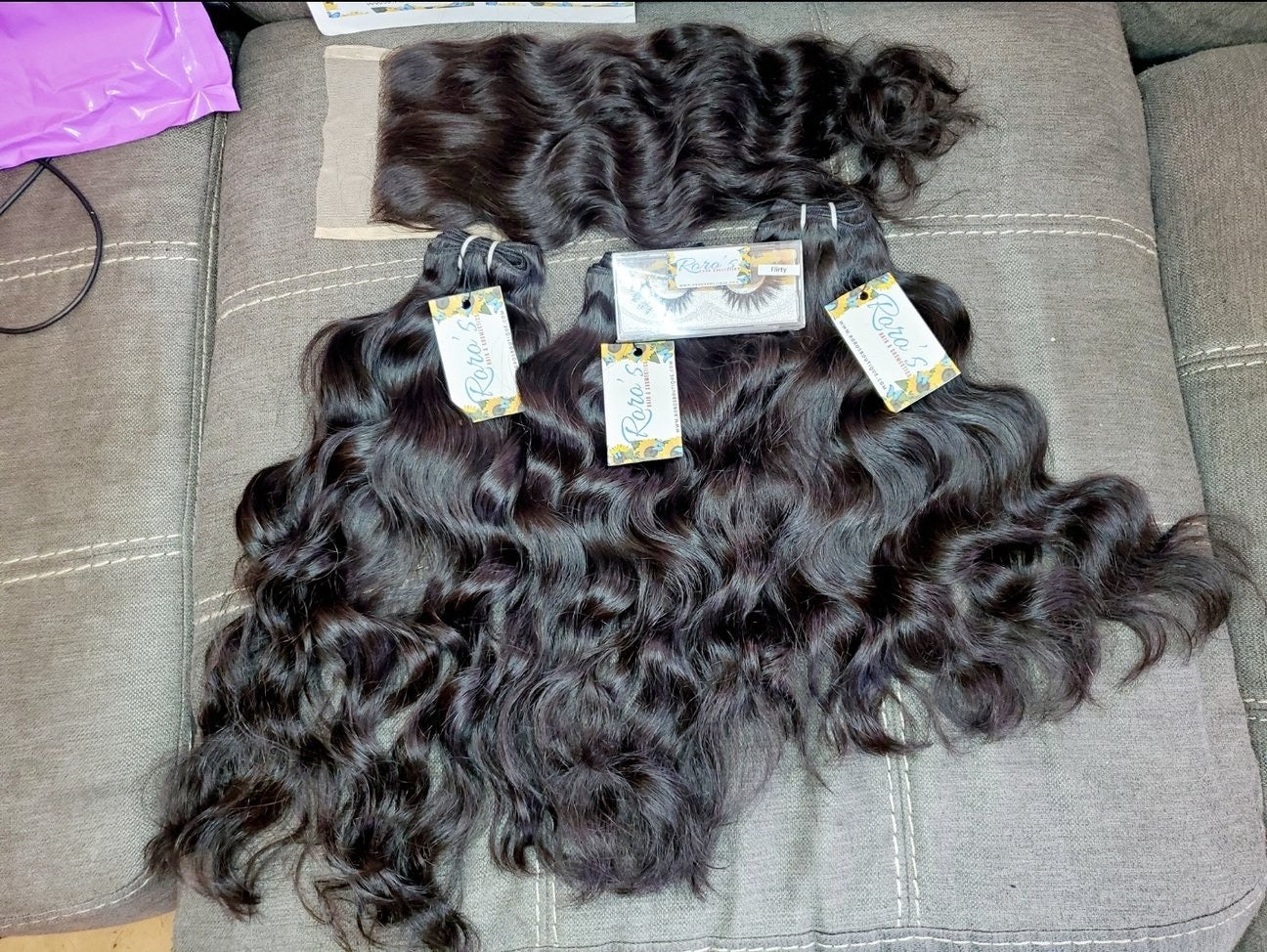 Raw Natural Wavy Closures and Frontals