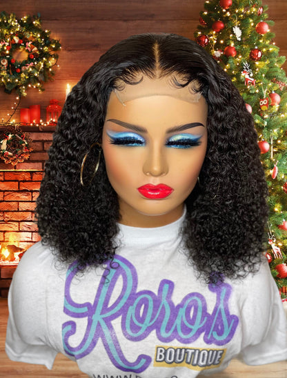 4x4 Closure Raw Kinky Curly Wig