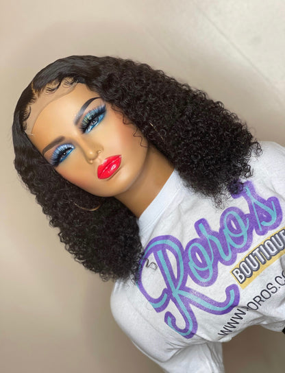 4x4 Closure Raw Kinky Curly Wig