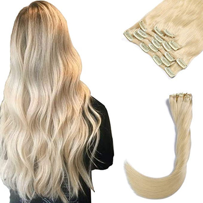 Blonde Straight Clip ins