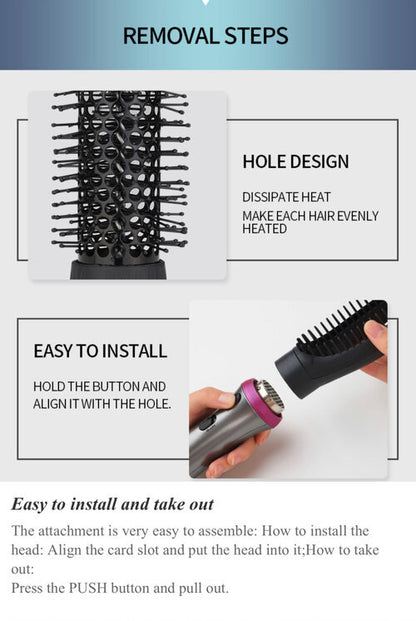 Hair brush detangler blow dryer